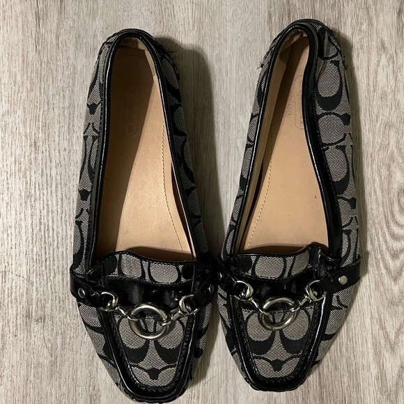Coach Black Sophy Loafers, Size 8 - Picture 1 of 4